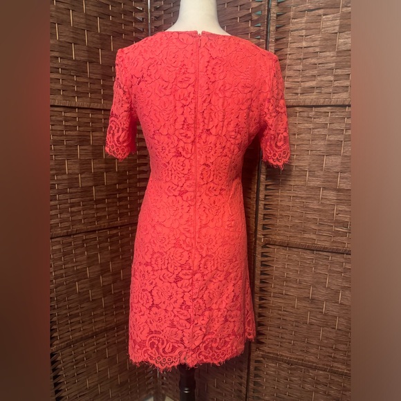 Jessica H Size 8 Coral Dress Lining with Lace overlay Business Cocktail - Picture 11 of 14